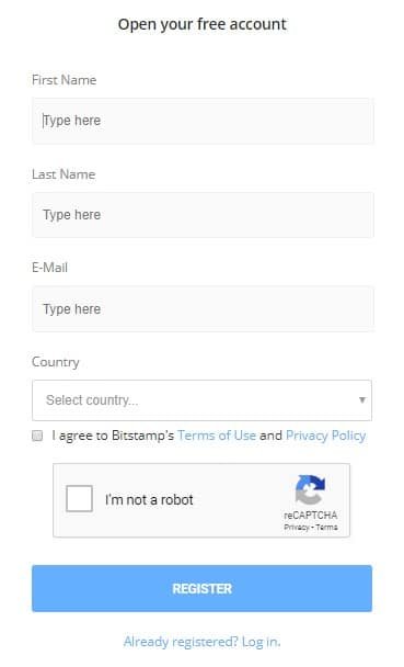 open bitstamp account