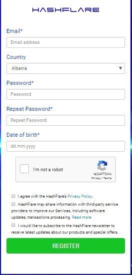 Reg Page Hashflare