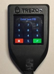 trezor t pin