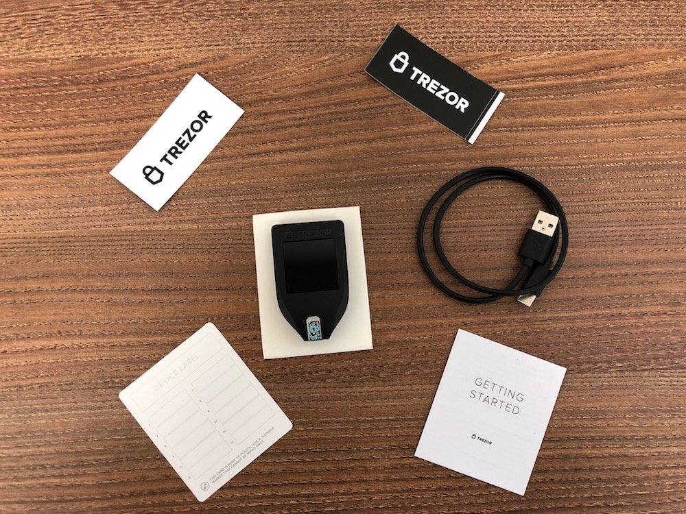 trezor t box contents