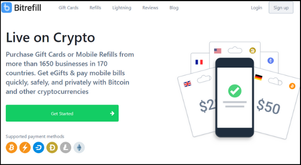 Buy with crypto  Gift Cards, Refills and eSIMs - Bitrefill