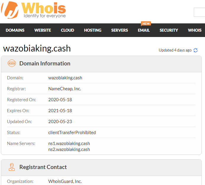 site registration date