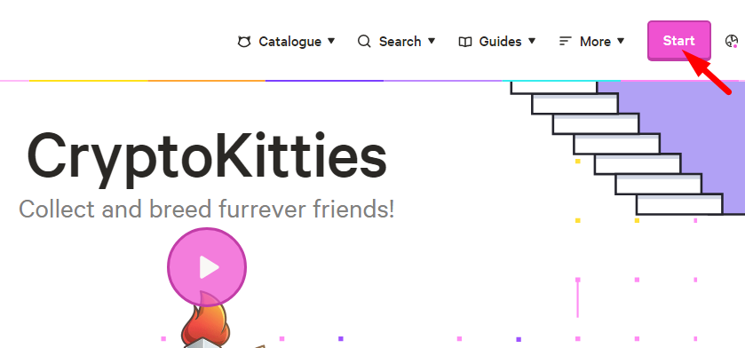 CryptoKitties home page